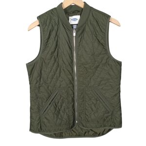 Old Navy Dark Green Quilted Vest Size Medium Pit To Pit 20in 26in in Length